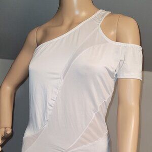 Sexy Women White Stretch Strapless Mini Club Party Cocktail Dress Small N8344